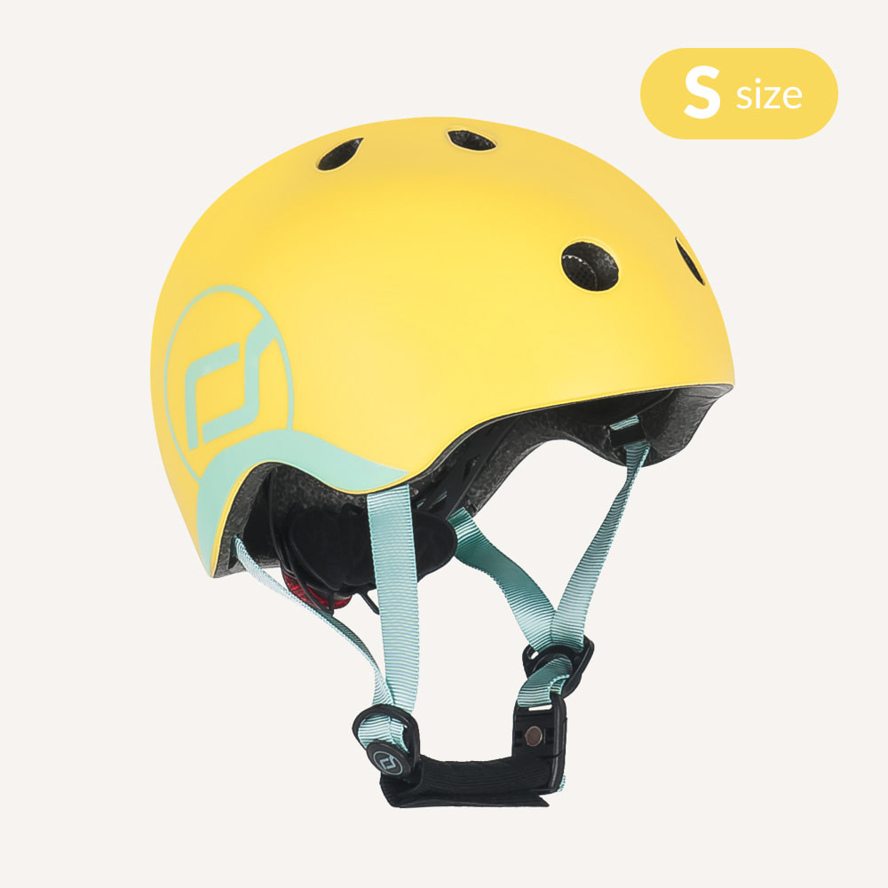 [6월중순 재입고 예정]  초경량 유아 헬멧S (레몬) 어린이 자전거 킥보드 헬멧 LED