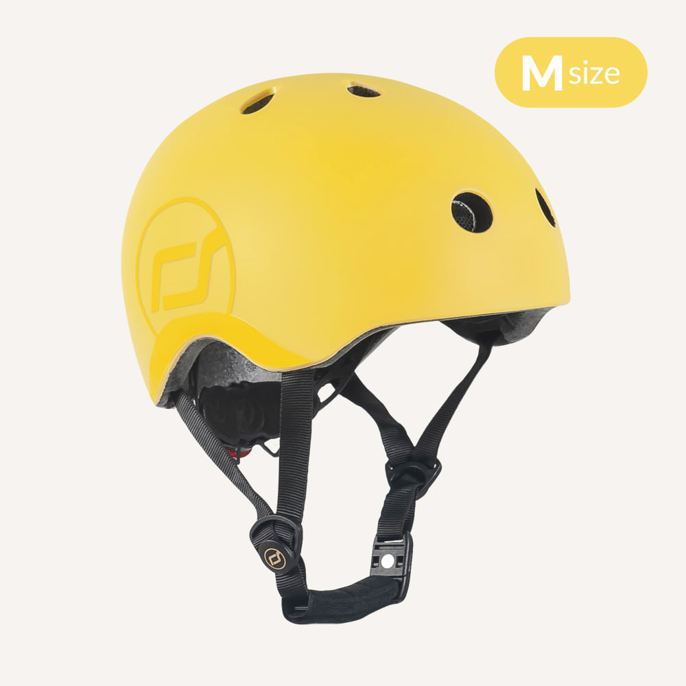 초경량 유아 헬멧M (레몬) 어린이 자전거 킥보드 헬멧 LED