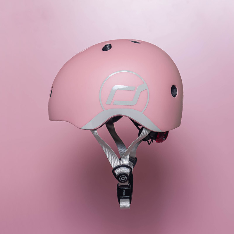 스쿳앤라이드 유아 어린이 킥보드 자전거 헬멧 (로즈 S)