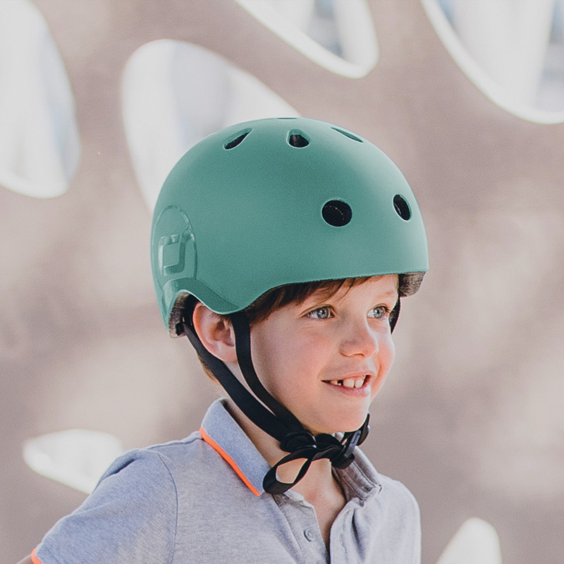 초경량 유아 헬멧M (포레스트) 어린이 자전거 킥보드 헬멧 LED